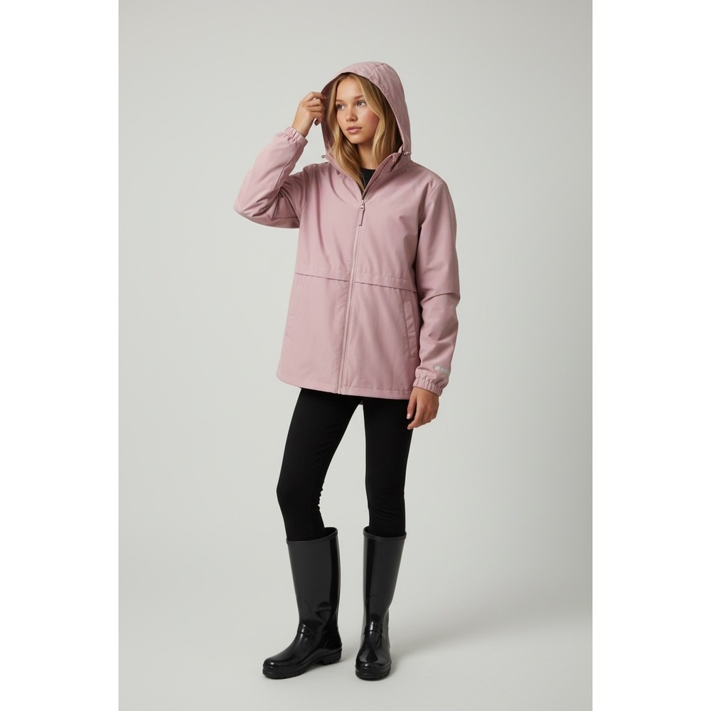 NEW Eddie Bauer Pink Girls Size XXL‎ 18/20 Hooded Rain Jacket Windbreaker